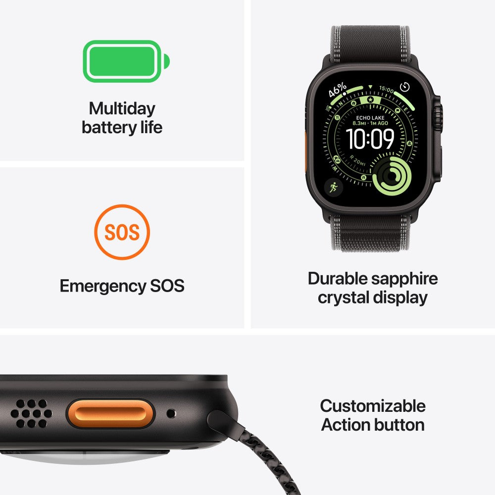 Watch Ultra 3 Cell 49mm Black Ti Mil - M